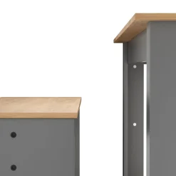 Essgruppe BRENO 3-teilig anthrazit/braun
