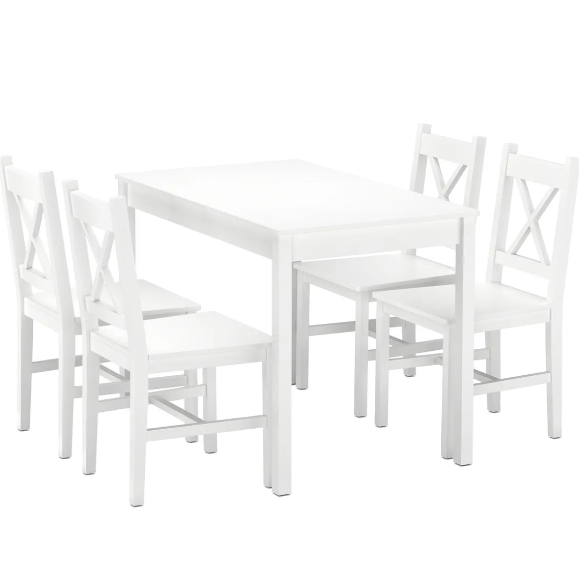 Essgruppe Holz LINDSAY 5-teilig weiss