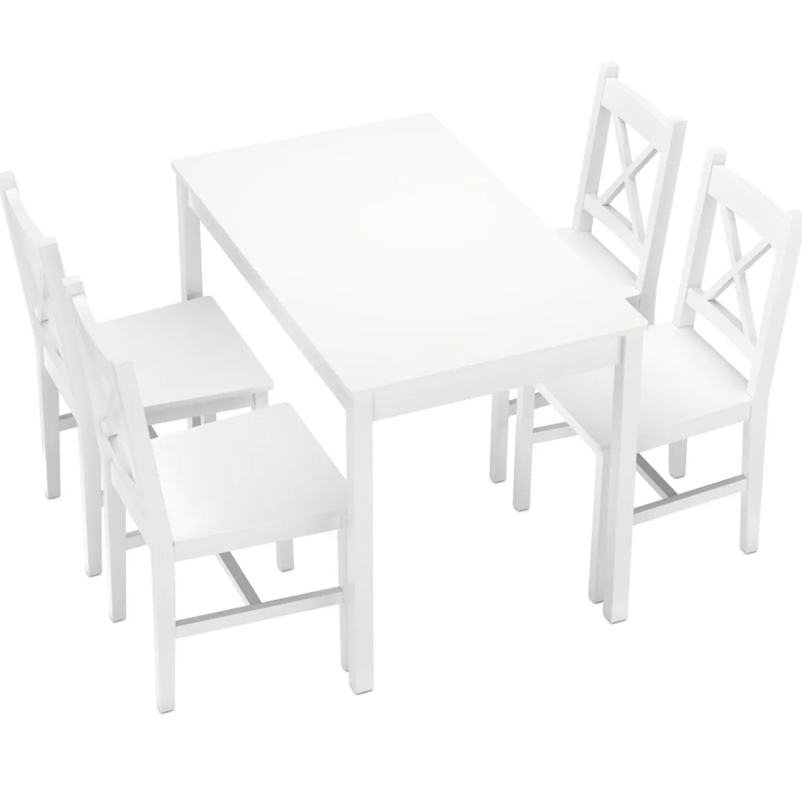 Essgruppe Holz LINDSAY 5-teilig weiss