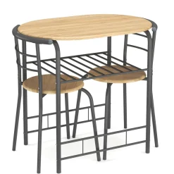 Essgruppe KNOX 80 x 53 cm 3-teilig braun/anthrazit