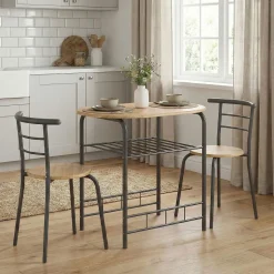 Essgruppe KNOX 80 x 53 cm 3-teilig braun/anthrazit
