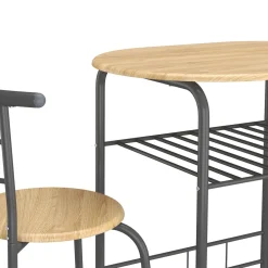Essgruppe KNOX 80 x 53 cm 3-teilig braun/anthrazit