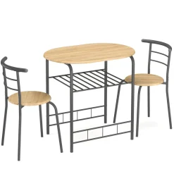 Essgruppe KNOX 80 x 53 cm 3-teilig braun/anthrazit