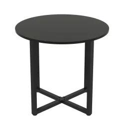 Essgruppe Leder GRENAR 5-teilig rund schwarz/weiss