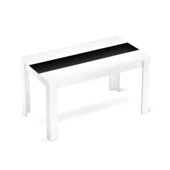 Esstisch ACCENT mit Wendeplatte 140 x 80 cm weiss