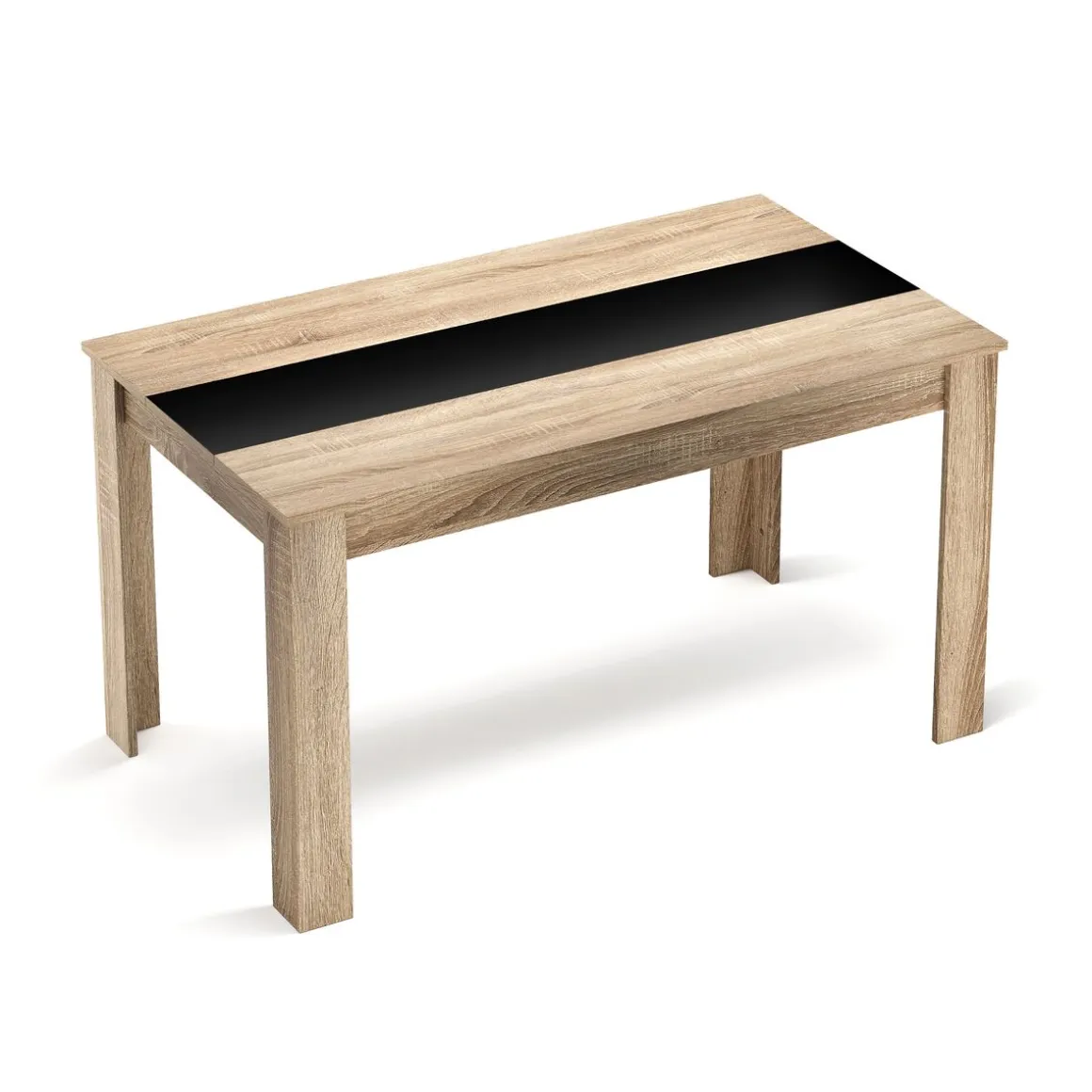 Esstisch ACCENT mit Wendeplatte 140 x 80 cm braun