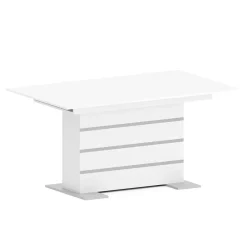 Esstisch ausziehbar ALBUS 150/200 x 90 cm weiss