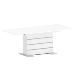 Esstisch ausziehbar ALBUS 150/200 x 90 cm weiss