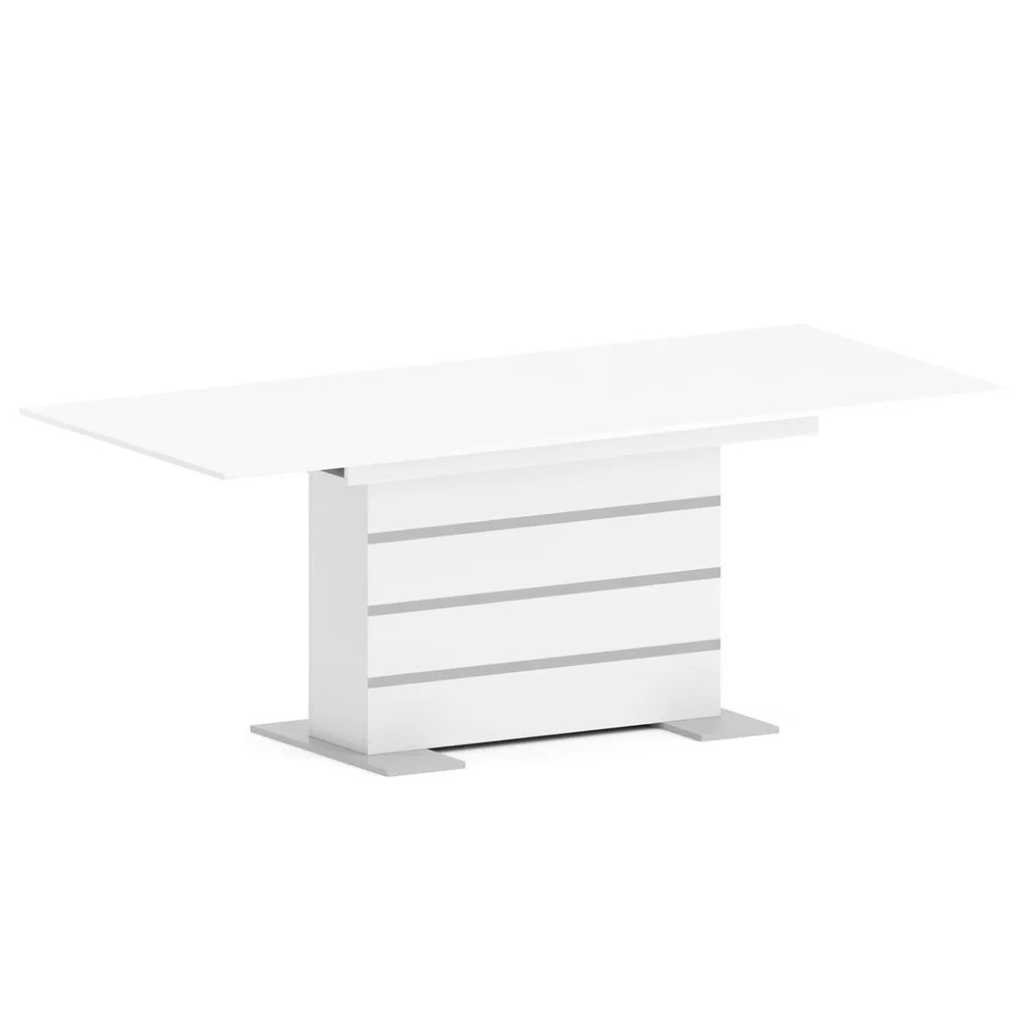 Esstisch ausziehbar ALBUS 150/200 x 90 cm weiss