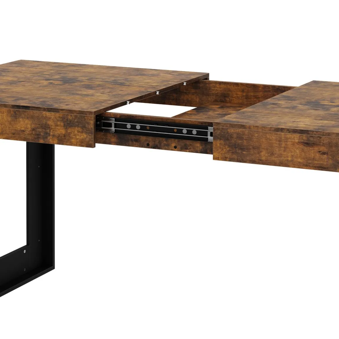Esstisch ausziehbar CHELSEA 160/200 x 90 cm braun/schwarz