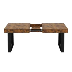 Esstisch ausziehbar CHELSEA 160/200 x 90 cm braun/schwarz