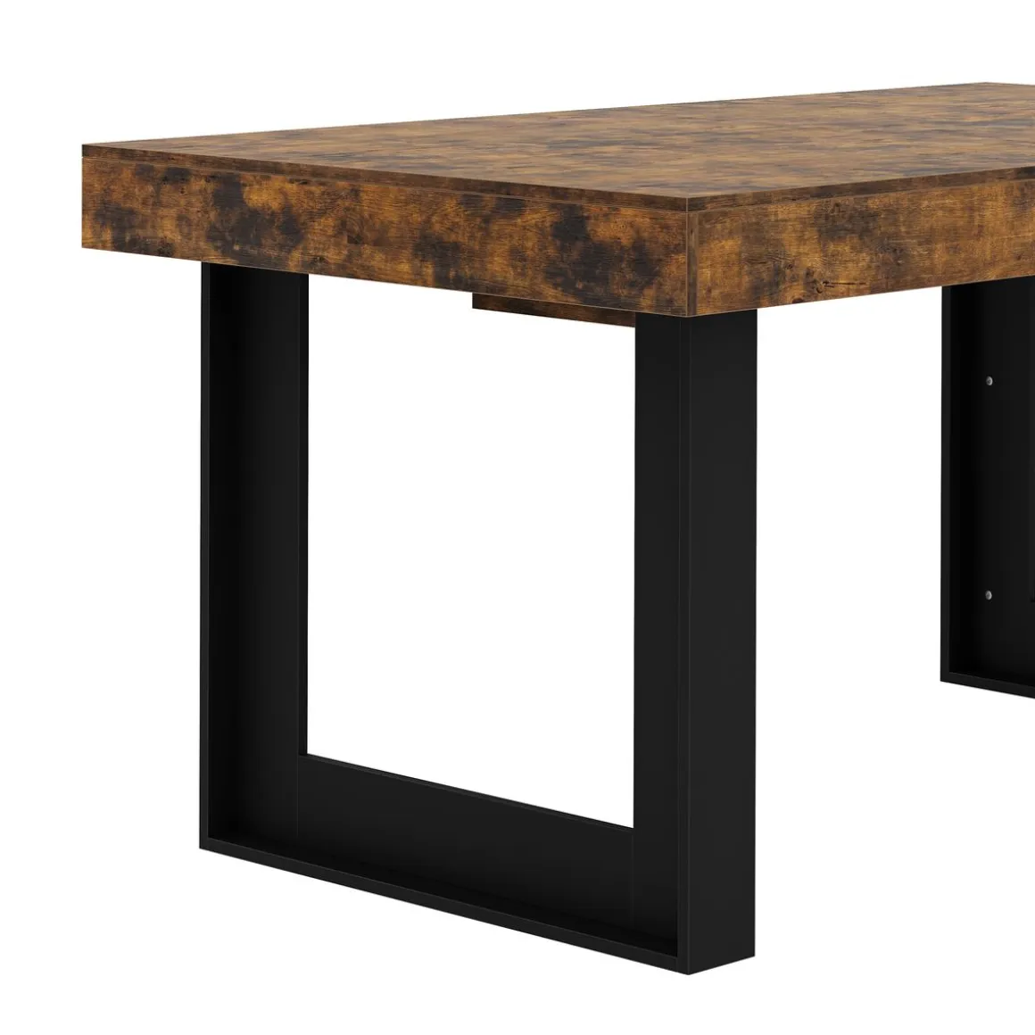 Esstisch ausziehbar CHELSEA 160/200 x 90 cm braun/schwarz