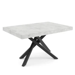 Esstisch ausziehbar LUCIANO 140/220 x 90 cm grau/schwarz