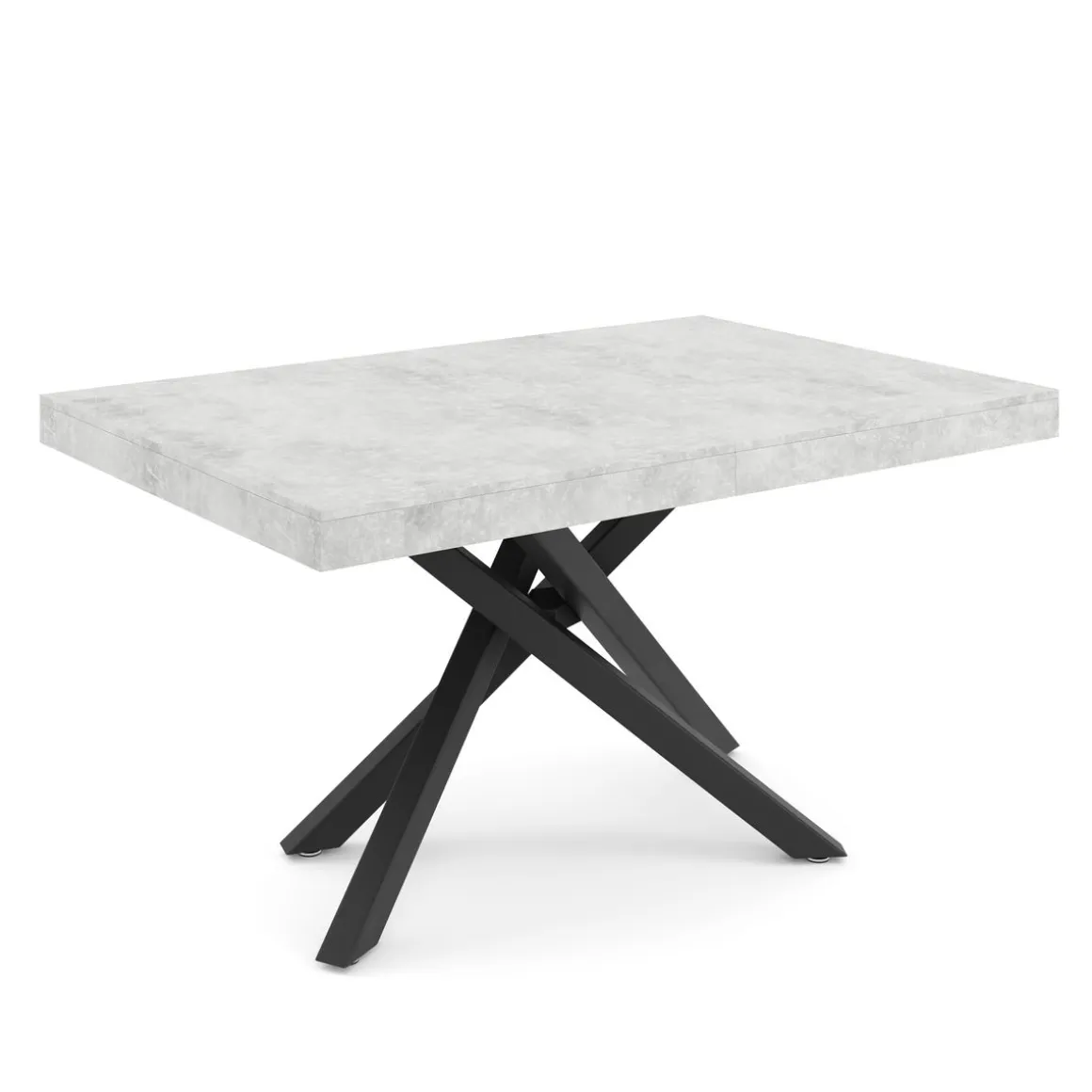 Esstisch ausziehbar LUCIANO 140/220 x 90 cm grau/schwarz