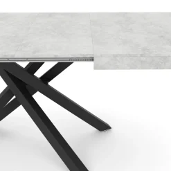 Esstisch ausziehbar LUCIANO 140/220 x 90 cm grau/schwarz