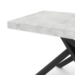 Esstisch ausziehbar LUCIANO 140/220 x 90 cm grau/schwarz