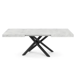 Esstisch ausziehbar LUCIANO 140/220 x 90 cm grau/schwarz