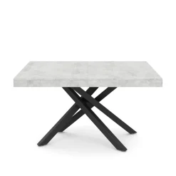 Esstisch ausziehbar LUCIANO 140/220 x 90 cm grau/schwarz