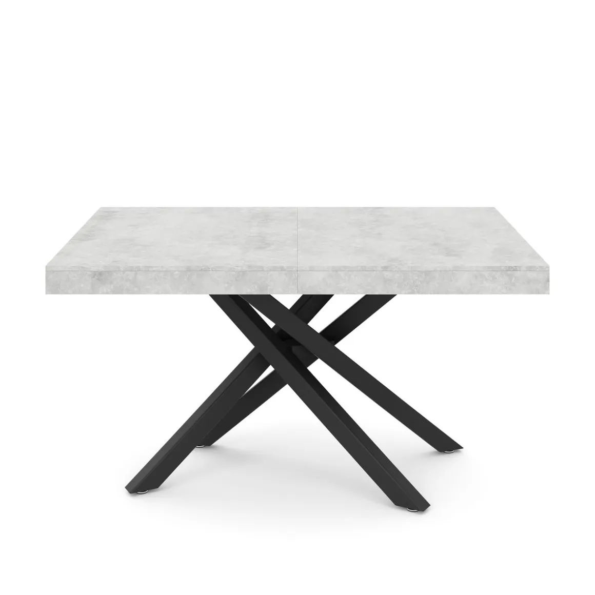 Esstisch ausziehbar LUCIANO 140/220 x 90 cm grau/schwarz