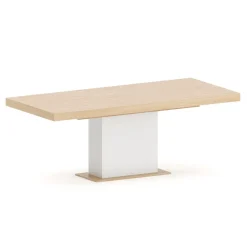 Esstisch ausziehbar RAVI 150/200 x 90 cm braun/weiss