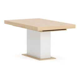 Esstisch ausziehbar RAVI 150/200 x 90 cm braun/weiss