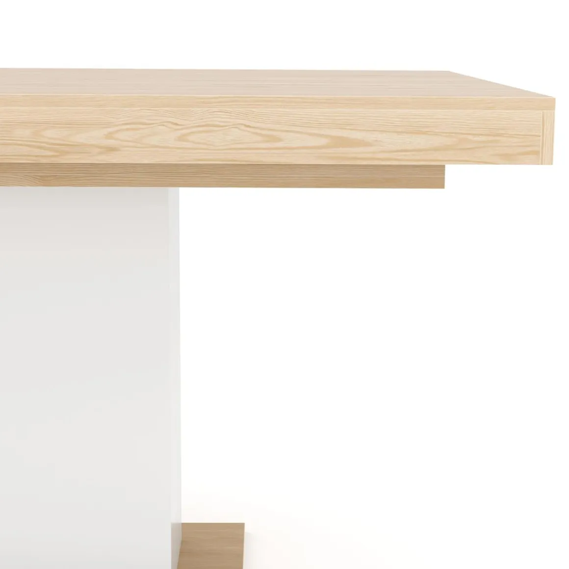 Esstisch ausziehbar RAVI 150/200 x 90 cm braun/weiss
