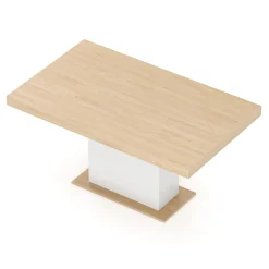 Esstisch ausziehbar RAVI 150/200 x 90 cm braun/weiss