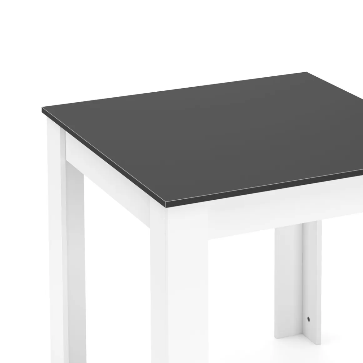 Esstisch CALEB 80 x 80 cm anthrazit/weiss