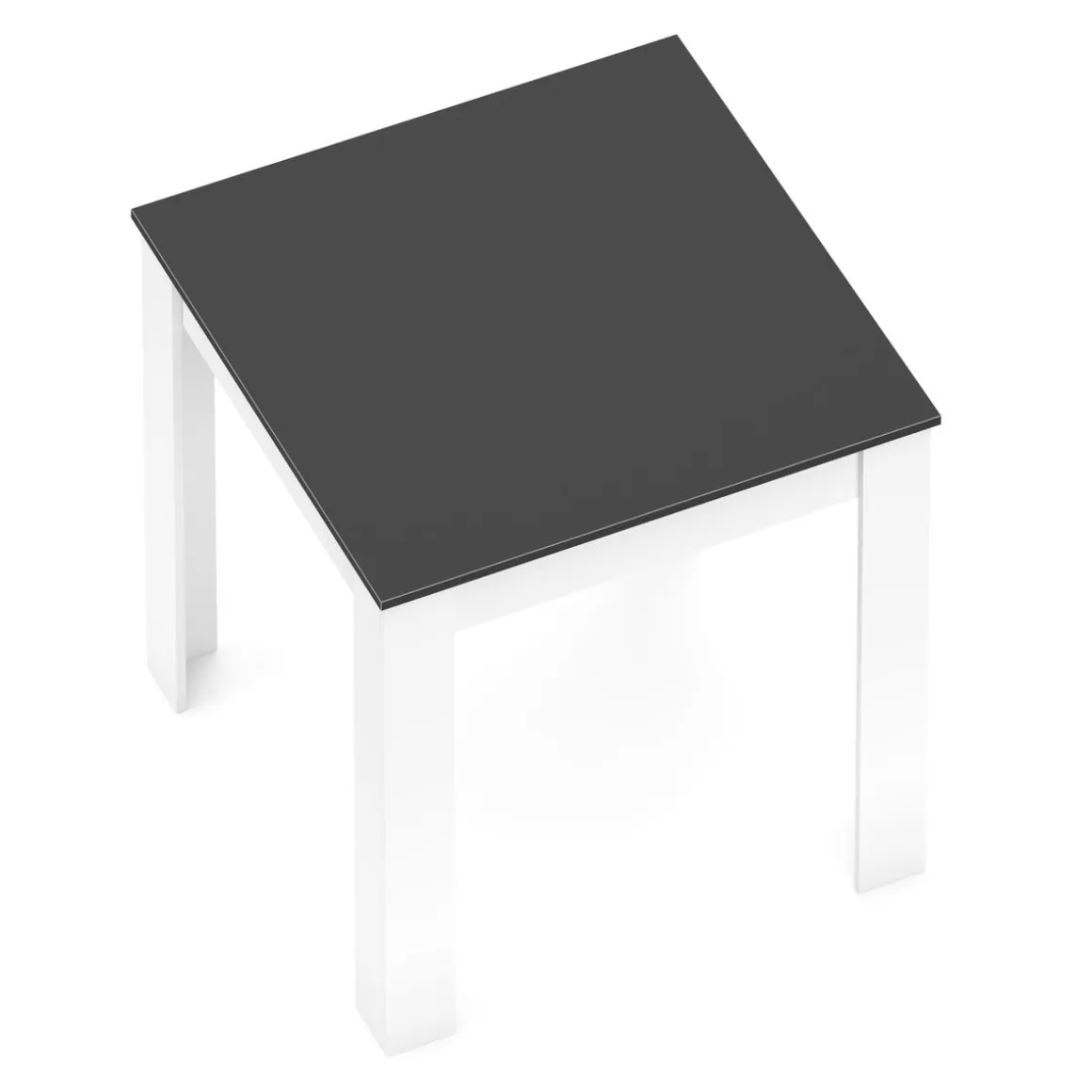 Esstisch CALEB 80 x 80 cm anthrazit/weiss