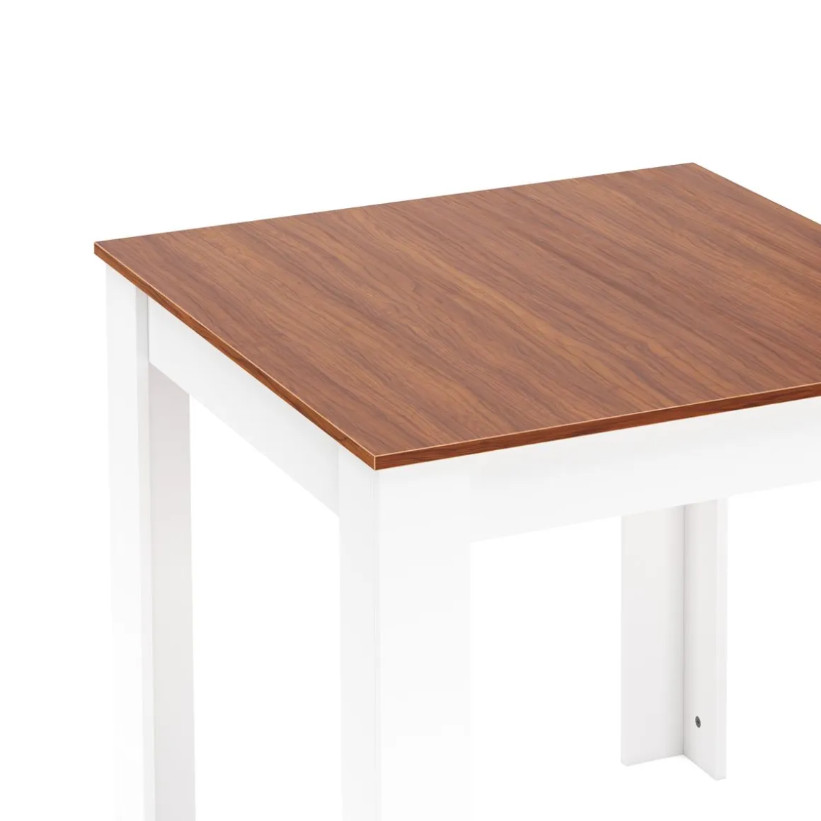 Esstisch CALEB 80 x 80 cm braun/weiss