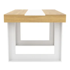 Esstisch CHELSEA 160 x 90 cm hellbraun/weiss