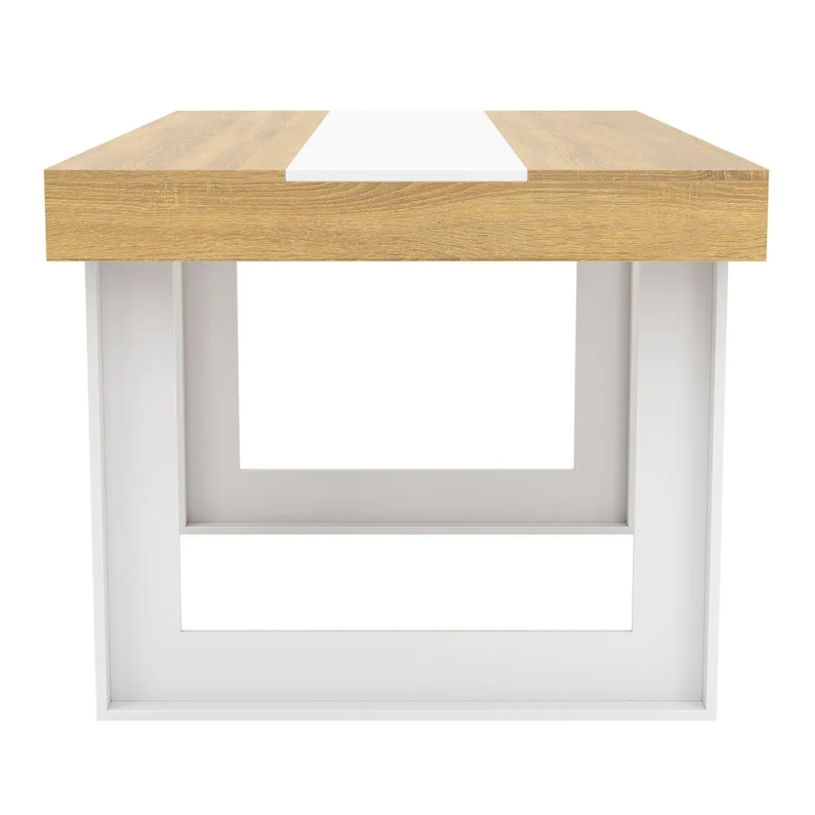 Esstisch CHELSEA 160 x 90 cm hellbraun/weiss