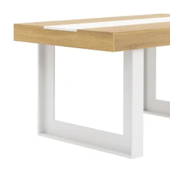 Esstisch CHELSEA 160 x 90 cm hellbraun/weiss