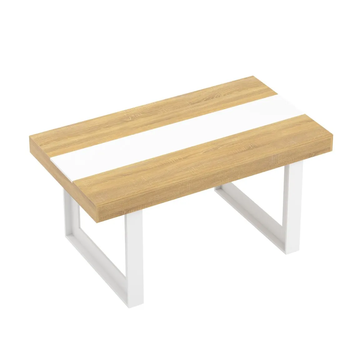 Esstisch CHELSEA 160 x 90 cm hellbraun/weiss