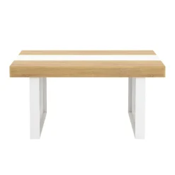 Esstisch CHELSEA 160 x 90 cm hellbraun/weiss