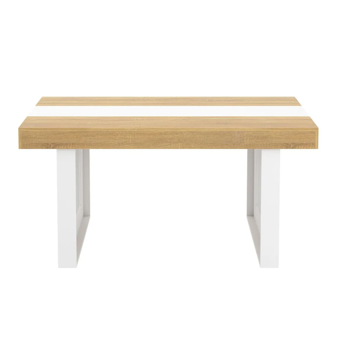 Esstisch CHELSEA 160 x 90 cm hellbraun/weiss
