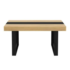 Esstisch CHELSEA 160 x 90 cm hellbraun/schwarz