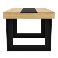 Esstisch CHELSEA 160 x 90 cm hellbraun/schwarz