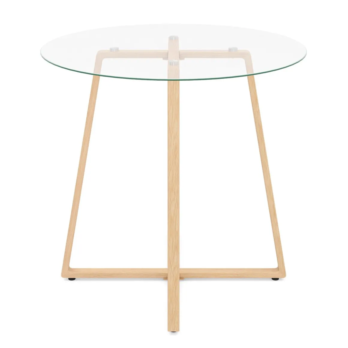 Esstisch Glas CRESSIDA rund 80 cm braun