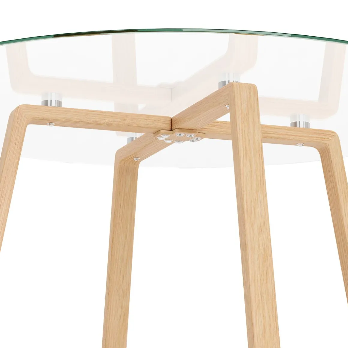 Esstisch Glas CRESSIDA rund 80 cm braun