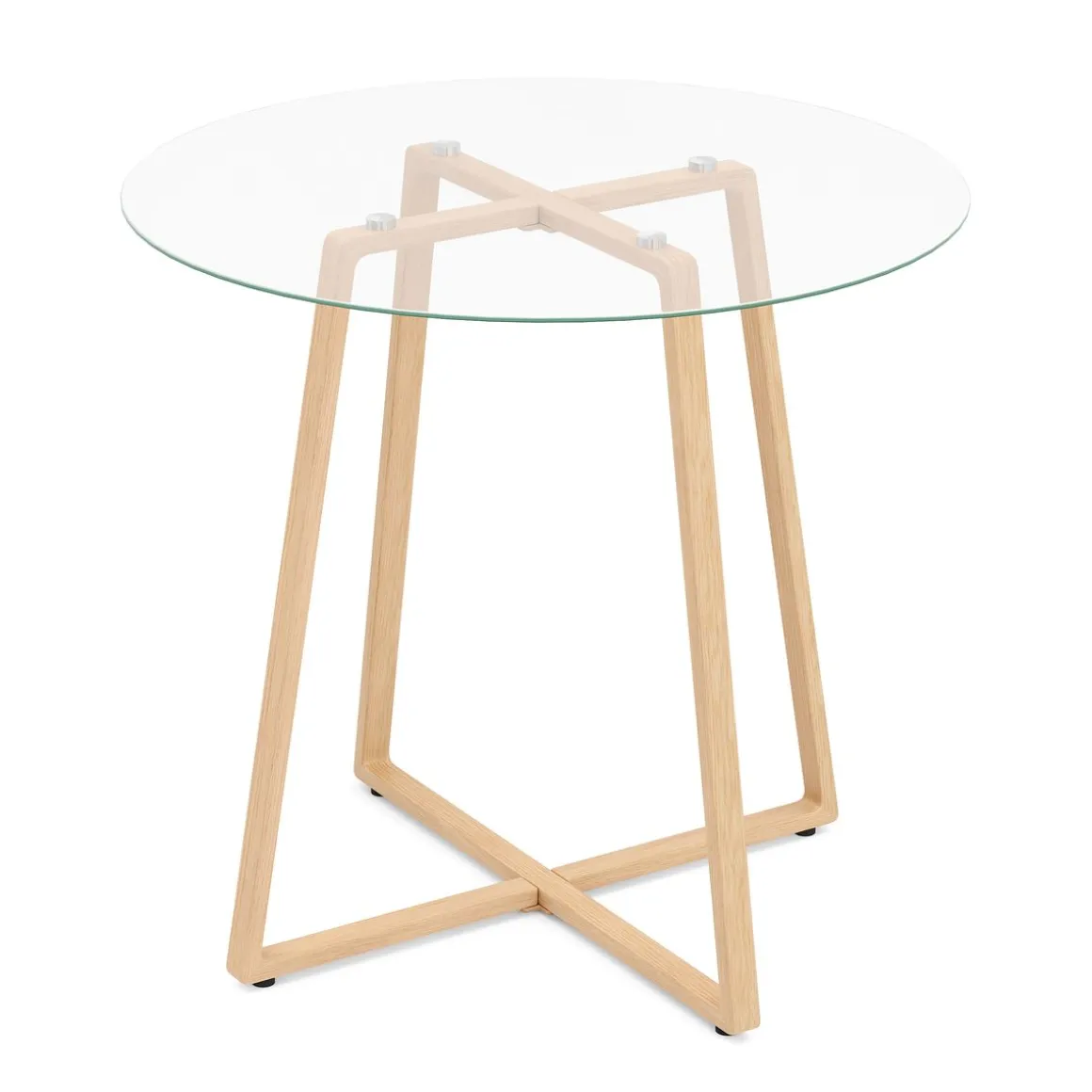 Esstisch Glas CRESSIDA rund 80 cm braun