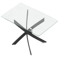 Esstisch Glas ECLIPSE 110 x 70 cm schwarz