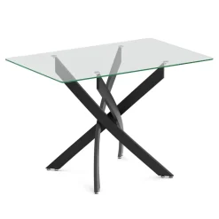 Esstisch Glas ECLIPSE 110 x 70 cm schwarz