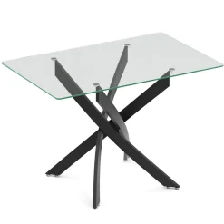 Esstisch Glas ECLIPSE 110 x 70 cm schwarz