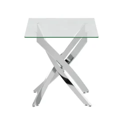 Esstisch Glas ECLIPSE 110 x 70 cm silber