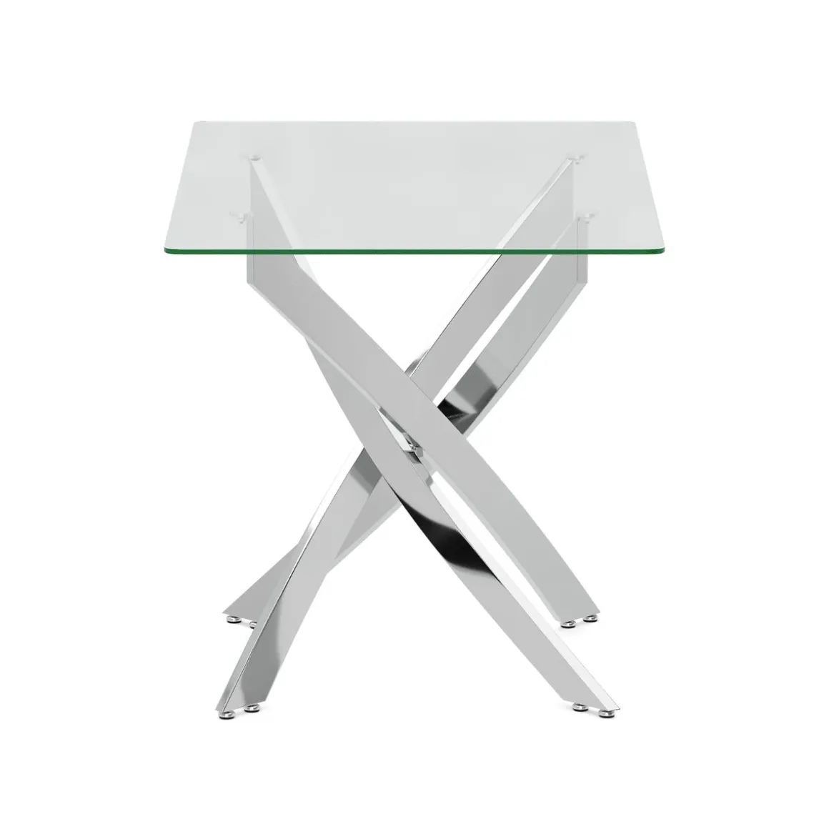 Esstisch Glas ECLIPSE 110 x 70 cm silber