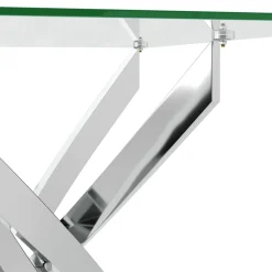 Esstisch Glas ECLIPSE 110 x 70 cm silber