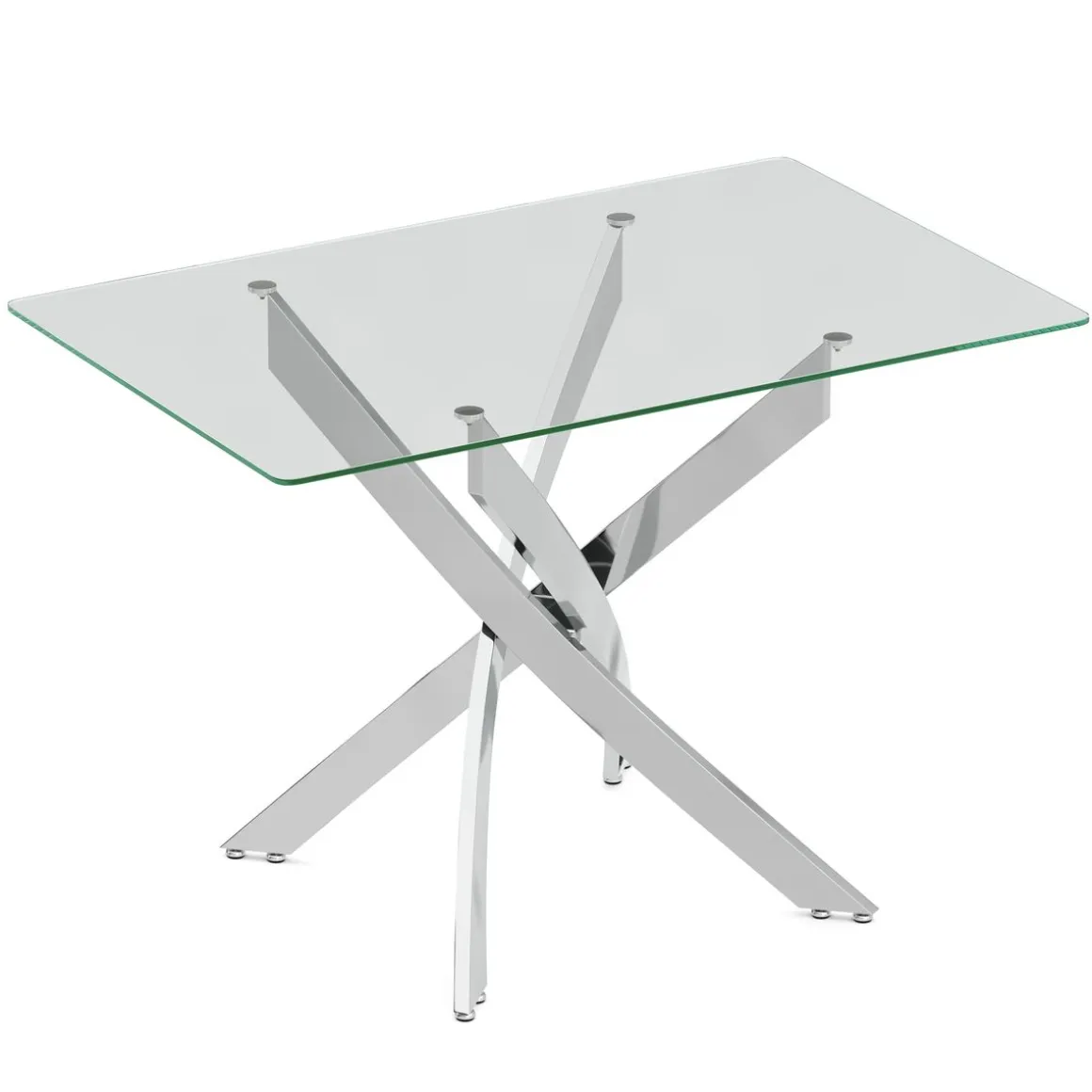 Esstisch Glas ECLIPSE 110 x 70 cm silber