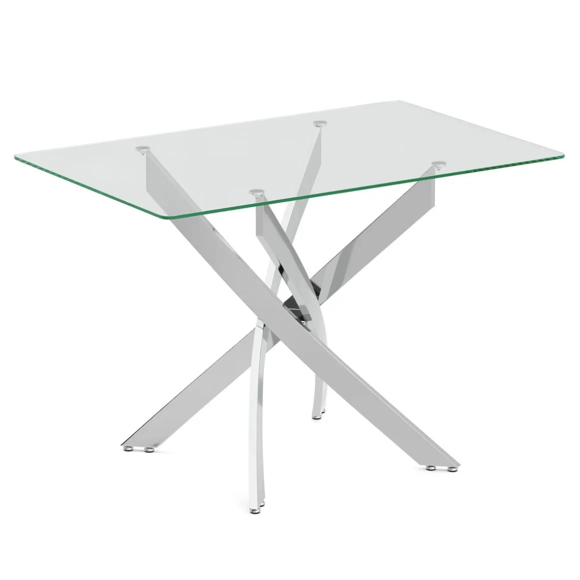 Esstisch Glas ECLIPSE 110 x 70 cm silber