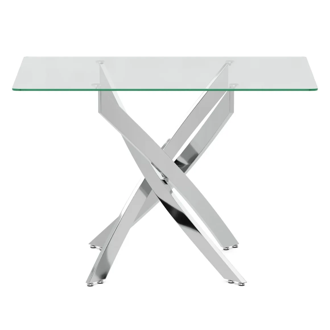 Esstisch Glas ECLIPSE 110 x 70 cm silber